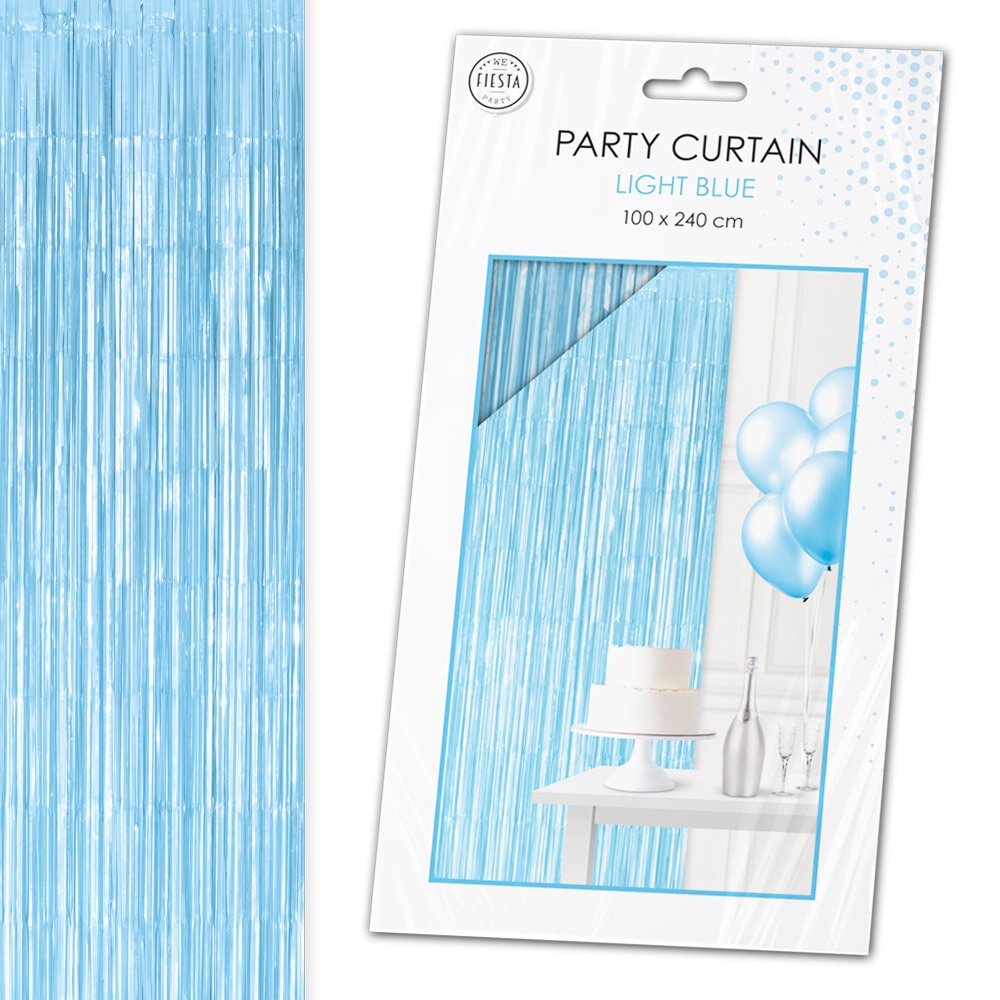 Backdrop Deurgordijnen Lichtblauw 100 x 240 cm