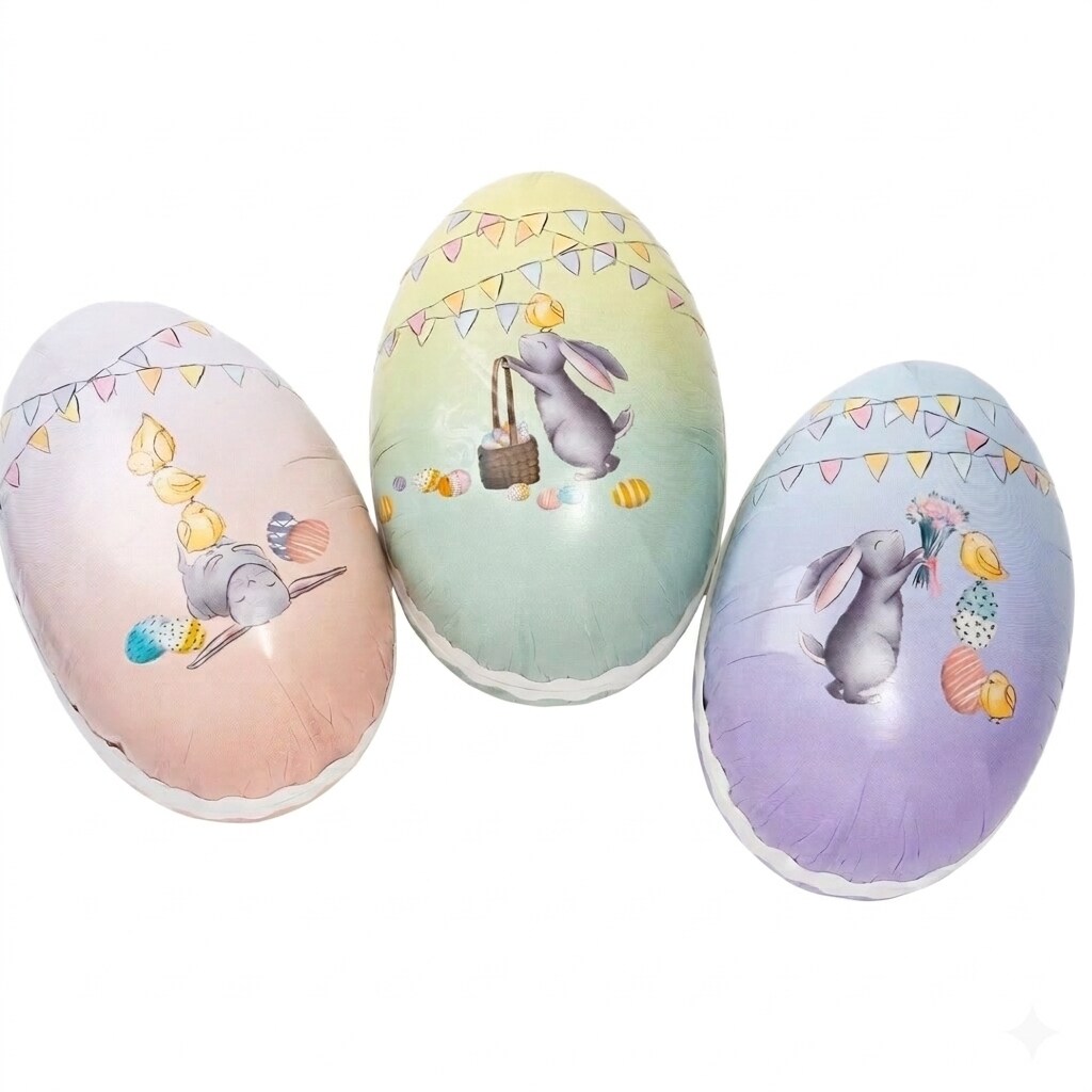 Paasei in pastelkleuren 15 cm