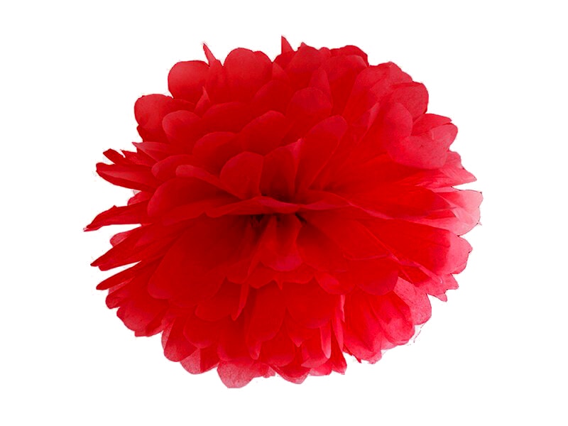 Pompon Rood 25 cm