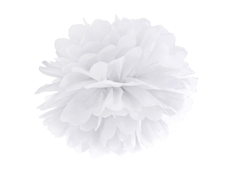 Pompon Wit 25 cm