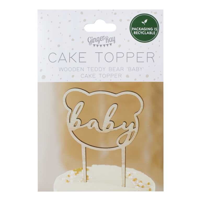 Cake Topper - Teddybeer Babyshower