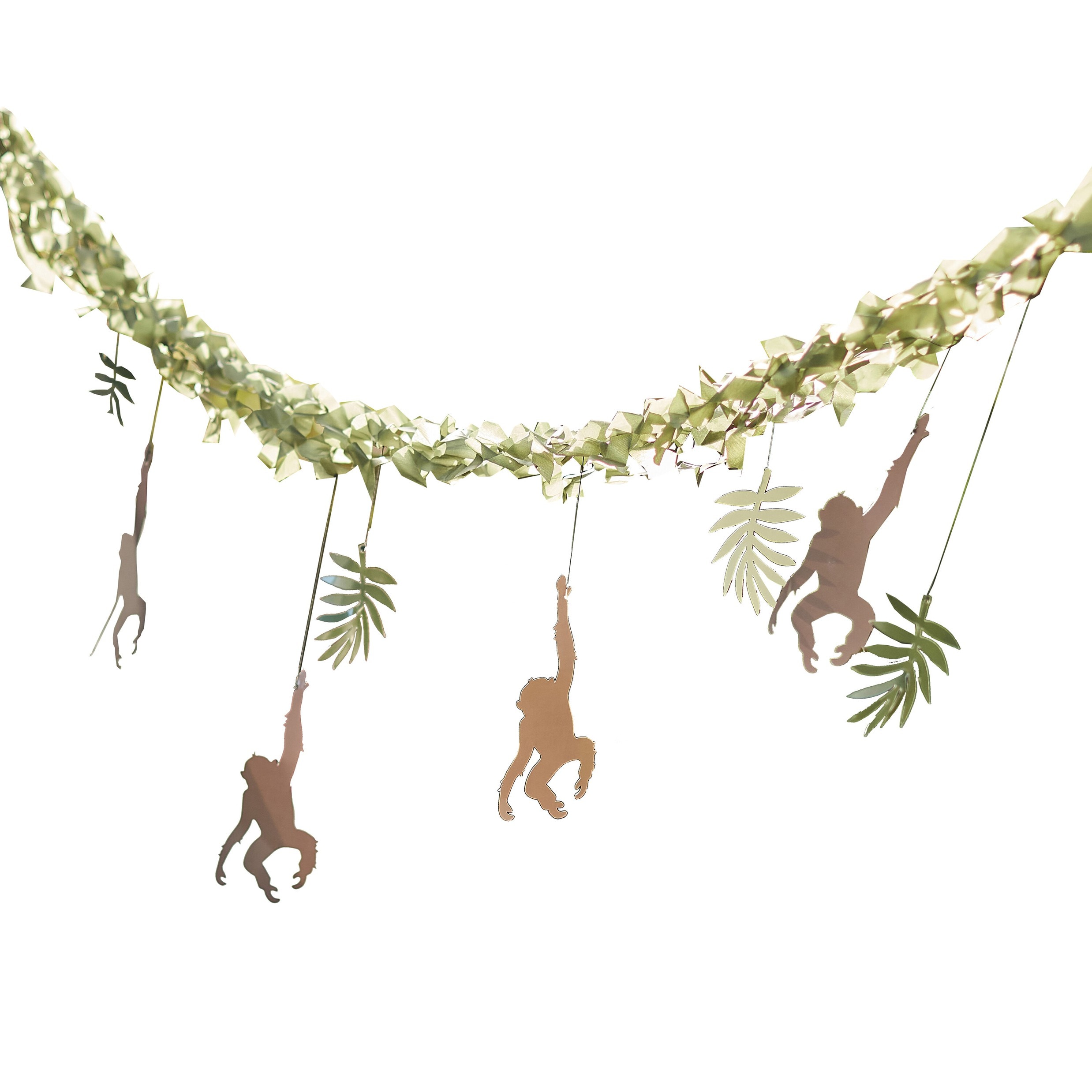 Let´s Go Wild - Decoratieve slinger met bladeren en aapjes 4 meter